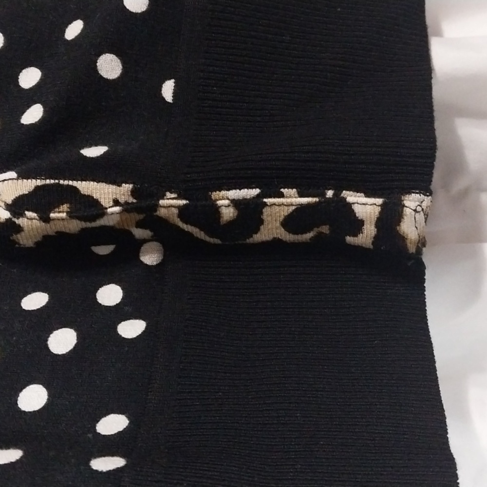 Black and White Polka Dot Cardigan By White House Black Market Size L - Picture 5 of 6